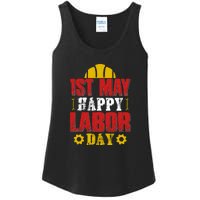 1st May Happy Labor Day Gift Ladies Essential Tank