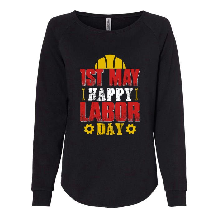 1st May Happy Labor Day Gift Womens California Wash Sweatshirt