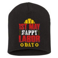 1st May Happy Labor Day Gift Short Acrylic Beanie