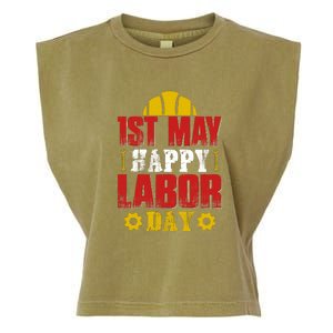 1st May Happy Labor Day Gift Garment-Dyed Women's Muscle Tee