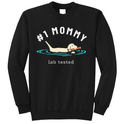 1 Mommy Lab Tested Yellow Labrador Retriever Lab Dog Lover Sweatshirt