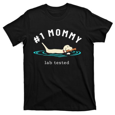 1 Mommy Lab Tested Yellow Labrador Retriever Lab Dog Lover T-Shirt