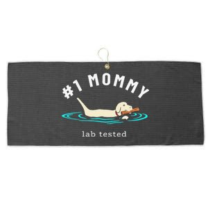 1 Mommy Lab Tested Yellow Labrador Retriever Lab Dog Lover Large Microfiber Waffle Golf Towel