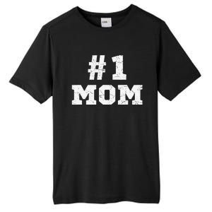 1 Mom Number One Mom Mama Mother Funny Mother's Day Tall Fusion ChromaSoft Performance T-Shirt