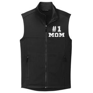 1 Mom Number One Mom Mama Mother Funny Mother's Day Collective Smooth Fleece Vest