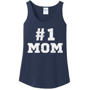 1 Mom Number One Mom Mama Mother Funny Mother's Day Ladies Essential Tank