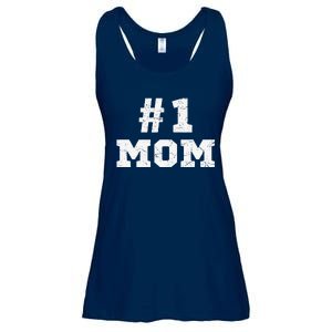 1 Mom Number One Mom Mama Mother Funny Mother's Day Ladies Essential Flowy Tank