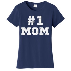 1 Mom Number One Mom Mama Mother Funny Mother's Day Women's T-Shirt