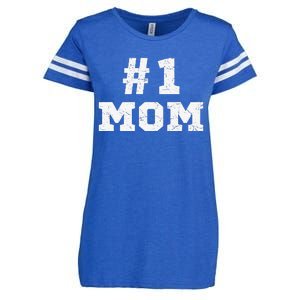 1 Mom Number One Mom Mama Mother Funny Mother's Day Enza Ladies Jersey Football T-Shirt