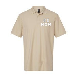 1 Mom Number One Mom Mama Mother Funny Mother's Day Softstyle Adult Sport Polo