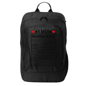 1 Mom Nutrition Facts Momlife Mother's Day Top For Mom Mama City Backpack