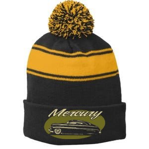 1950 Mercury Olive Low Rider Kustom Lead Sled Custom Hot Rod Stripe Pom Pom Beanie