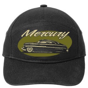 1950 Mercury Olive Low Rider Kustom Lead Sled Custom Hot Rod 7-Panel Snapback Hat