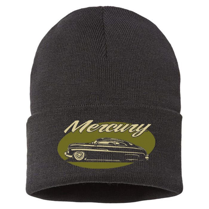 1950 Mercury Olive Low Rider Kustom Lead Sled Custom Hot Rod Sustainable Knit Beanie