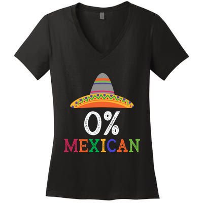 100% Mexican Pride Women's V-Neck T-Shirt