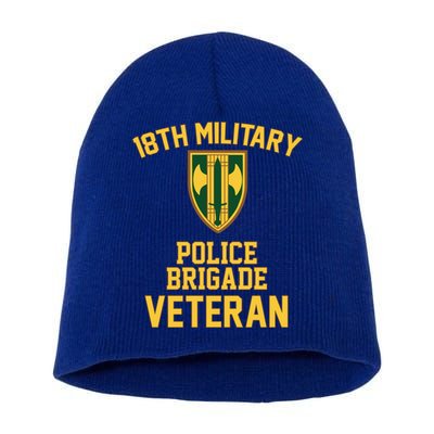 18th Military Police Brigade Veteran Military Father Day Gift Short Acrylic Beanie