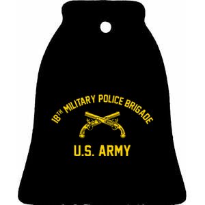 18th Military Police Brigade Ceramic Bell Ornament