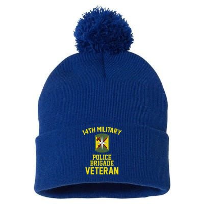 14th Military Police Brigade Veteran Military Father Day Gift Pom Pom 12in Knit Beanie