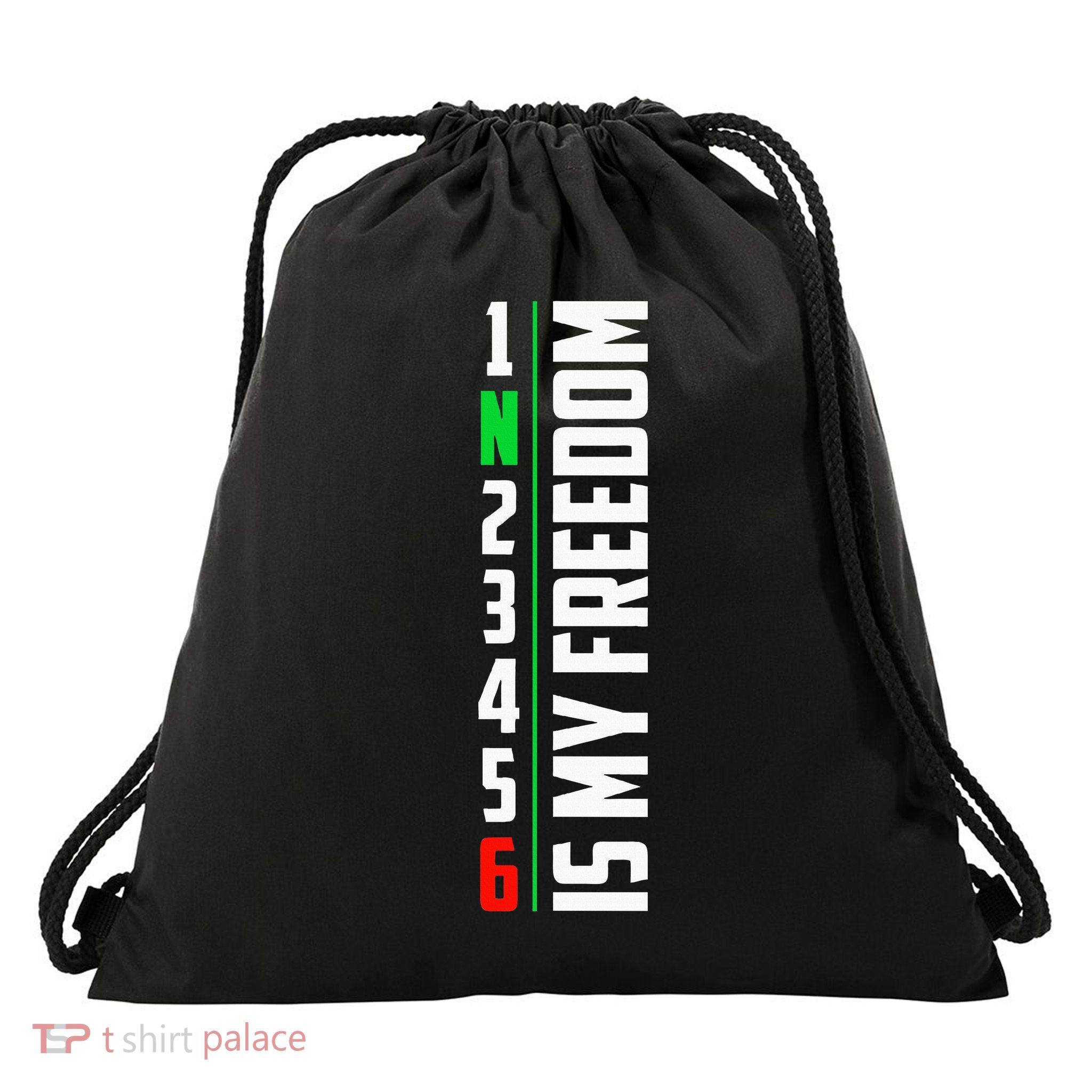 1n23456 Motorcycle Shift Biker Motorcyclist Drawstring Bag