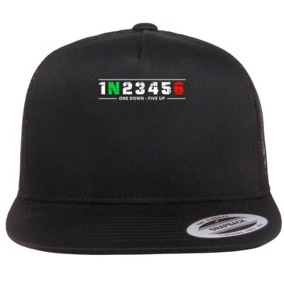 1n23456 Motorcycle Shift Biker Motorcyclist Flat Bill Trucker Hat