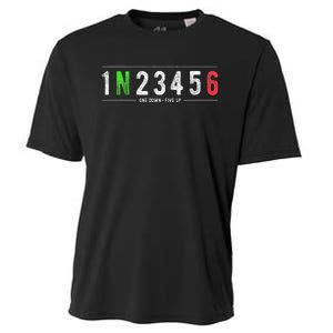 1N23456 Motorcycle Shift Biker Funny Motorcycle Biker Cooling Performance Crew T-Shirt