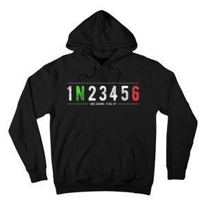 1N23456 Motorcycle Shift Biker Funny Motorcycle Biker Hoodie