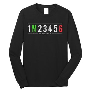 1N23456 Motorcycle Shift Biker Funny Motorcycle Biker Long Sleeve Shirt