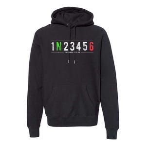 1N23456 Motorcycle Shift Biker Funny Motorcycle Biker Premium Hoodie