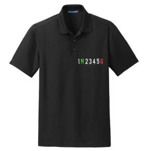 1N23456 Motorcycle Shift Biker Funny Motorcycle Biker Dry Zone Grid Polo