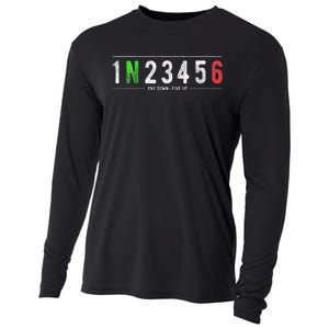 1N23456 Motorcycle Shift Biker Funny Motorcycle Biker Cooling Performance Long Sleeve Crew