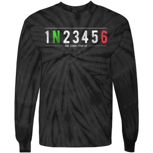 1N23456 Motorcycle Shift Biker Funny Motorcycle Biker Tie-Dye Long Sleeve Shirt