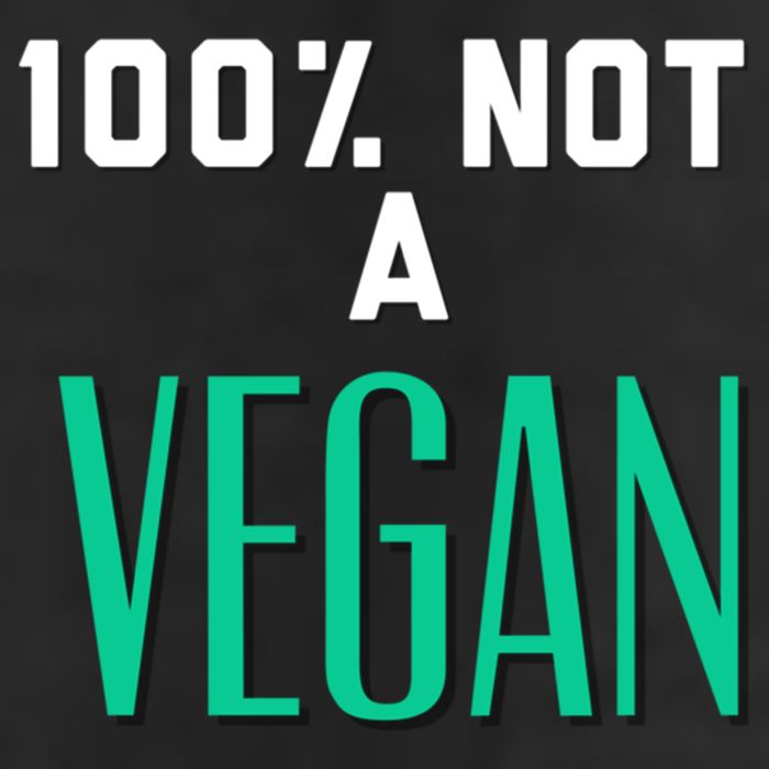 100% Not A Vegan Against Veganism Cool Gift 7 Panel Mesh Trucker Snapback Hat