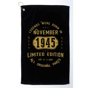 1945 November Birthday 1945 November Limited Edition Platinum Collection Golf Towel