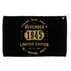 1945 November Birthday 1945 November Limited Edition Grommeted Golf Towel