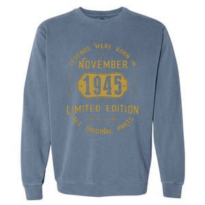 1945 November Birthday 1945 November Limited Edition Garment-Dyed Sweatshirt