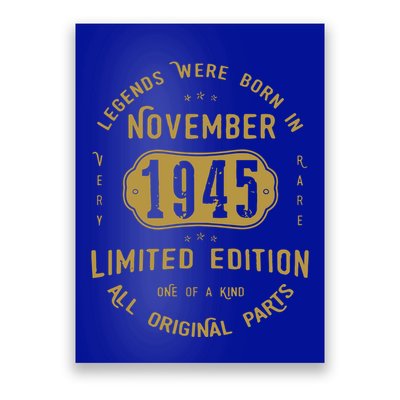 1945 November Birthday 1945 November Limited Edition Poster