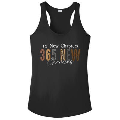 12 New Chapters 365 New Chances Happy New Year Ladies PosiCharge Competitor Racerback Tank