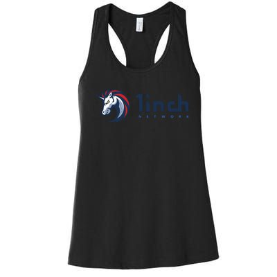 1Inch Network Logo, Decentralized Exchange DEX, 1Inch Crypto Women's Racerback Tank