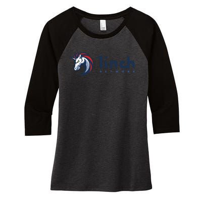 1Inch Network Logo, Decentralized Exchange DEX, 1Inch Crypto Women's Tri-Blend 3/4-Sleeve Raglan Shirt