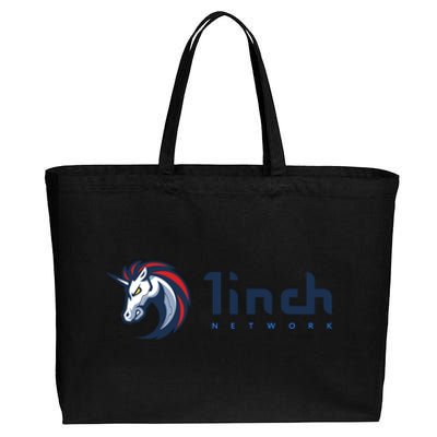 1Inch Network Logo, Decentralized Exchange DEX, 1Inch Crypto Cotton Canvas Jumbo Tote