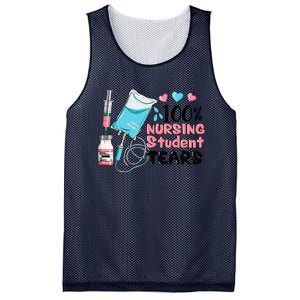 100 Nursing Student Tears Funny Student Nurse School Mesh Reversible Basketball Jersey Tank