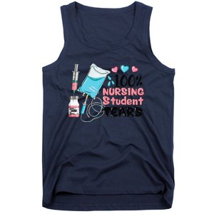 100 Nursing Student Tears Funny Student Nurse School Tank Top