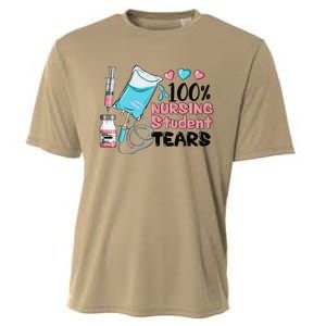 100 Nursing Student Tears Funny Student Nurse School Cooling Performance Crew T-Shirt