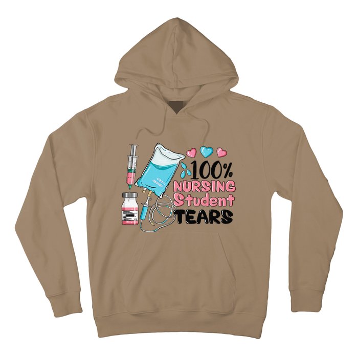 100 Nursing Student Tears Funny Student Nurse School Hoodie