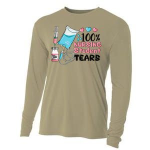 100 Nursing Student Tears Funny Student Nurse School Cooling Performance Long Sleeve Crew