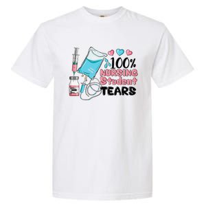 100 Nursing Student Tears Funny Student Nurse School Garment-Dyed Heavyweight T-Shirt