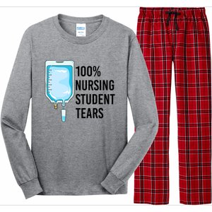 100% Nursing Student Tears Cool Gift Long Sleeve Pajama Set