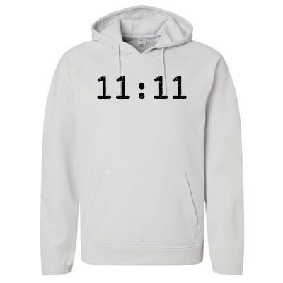 1111 Numerology Vintage Style Spiritual Awakening Performance Fleece Hoodie