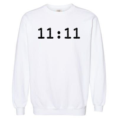 1111 Numerology Vintage Style Spiritual Awakening Garment-Dyed Sweatshirt