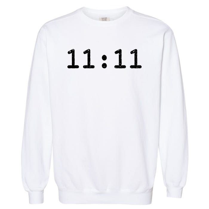 1111 Numerology Vintage Style Spiritual Awakening Garment-Dyed Sweatshirt